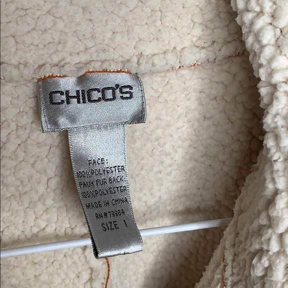 Chico’s jacket Sherpa Shearling Style - Picture 5 of 6